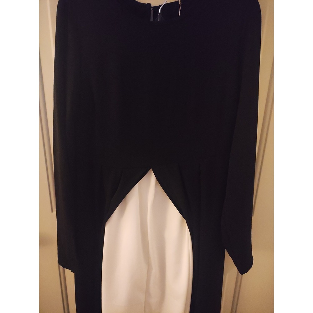 Black & White Long Black Maxi Shirt And White Dress Pantsuit Size L/XL NEW